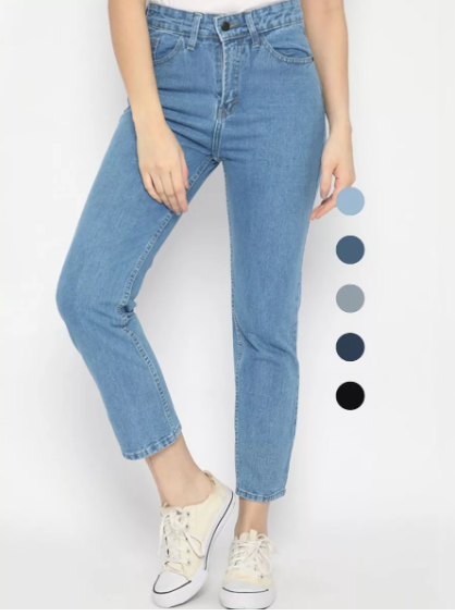High Waist Slim Jeans
